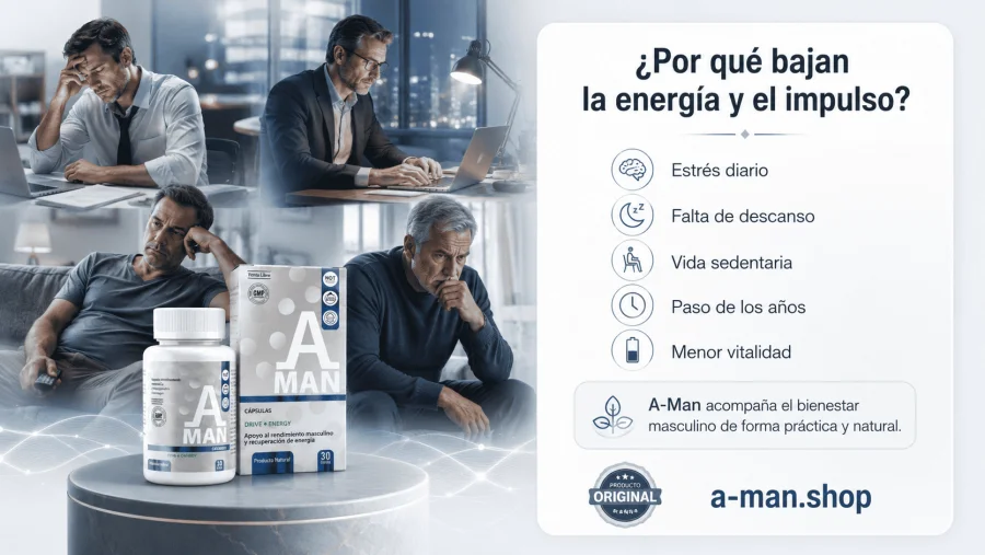 A-Man — por qué bajan la energía y el impulso en los hombres